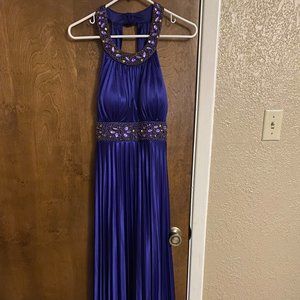 Floor Length Satin Gown with built in bra - XL